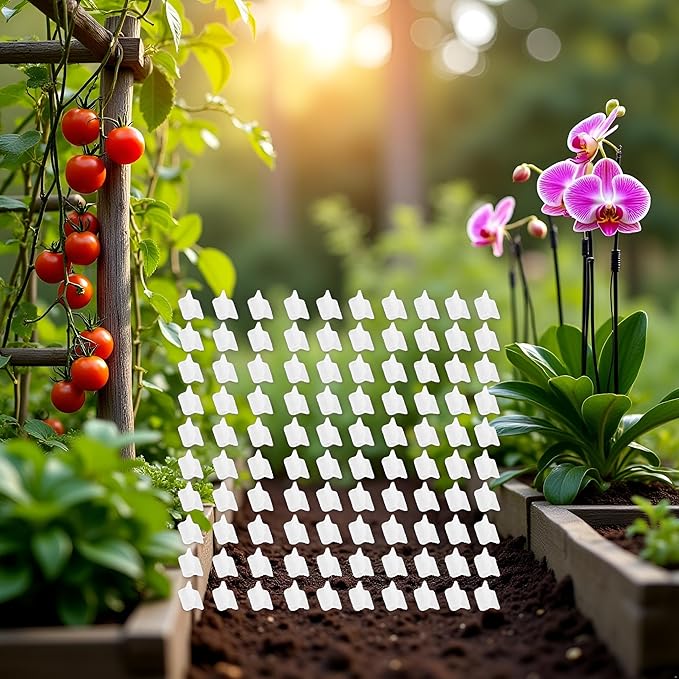 100 Pcs Transparent Plant Grafting Clips Plastic Grafting Clips Tomato Plant Cages Supports Clamp Connects Vines Seeding Grafting Clips Orchid Clips Vegetables Vine Support Fixing Clips(3mm)