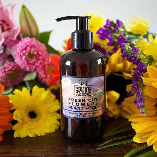 Fresh Cut Flower Food for Longer Lasting Blooms | Gentle Plant Food Concentrate (Three - 8 oz. Bottles)