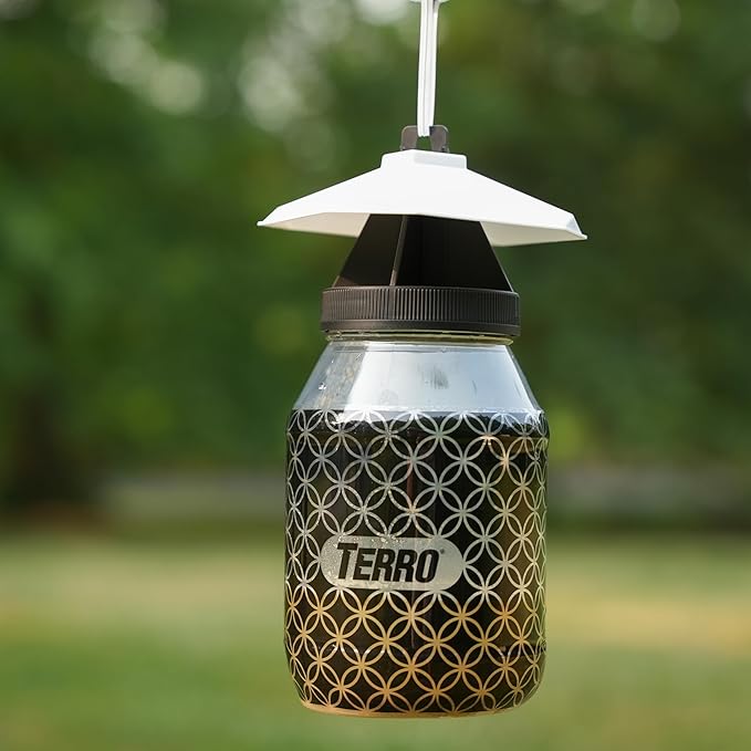 TERRO T380 Outdoor Reusable Fly Magnet Fly Trap - Poison Free Trap with Bait