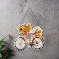 Quterhero Sunflower Bicycle Wall Decor, Metal Hanging Art for Home Porch or Indoor Outdoor Wall, Vintage Farmhouse Gift for Mom, Women, Friends(Bicycle)