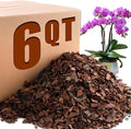 Orchid Potting Bark-6QT Organic Orchid Bark for Plants, All Natural Pine Bark Wood Chips Orchid Bark Potting Mix for Houseplant Mulch, Help Orchid Plants Root Health Development