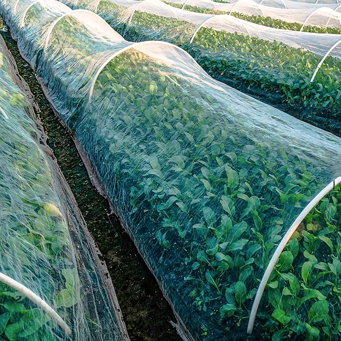 Unves Garden Netting, 10 x 30 Ft Garden Mesh Mosquito Netting, Reusable Plant Cover Bug Insect Brid Net for Protecting Vegetables Fruits Trees Flowers Blueberries Tomatoes