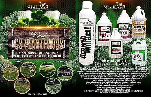 GS Plant Foods Root Ruckus Compost Fertilizer Organic Plant Food - Humic Acid & Sea Kelp Nutritional Root Supplement for Lawns, Soil, Shrubs & Vegetables - 55 Gallons