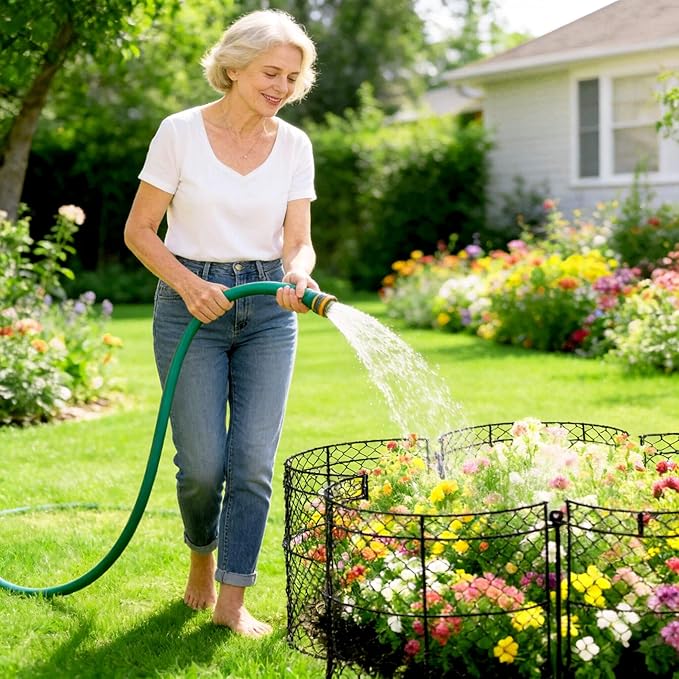 6 Pack Garden Plant Protection Cloches 14"x16", Heavy Duty Chicken Wire Plant Protectors, Rustproof Metal Garden Cages to Shield Seedlings, Flowers & Vegetables from Animals