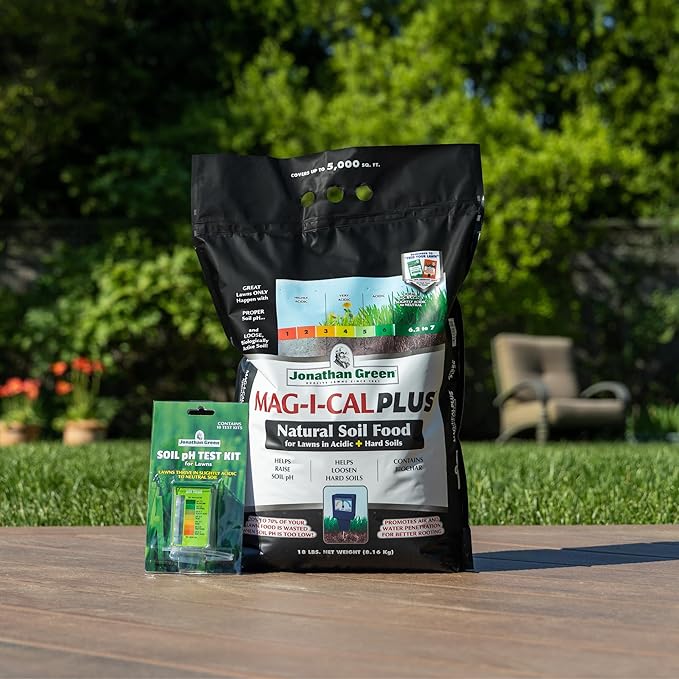 Jonathan Green (11354) Mag-I-Cal Plus Soil Food for Lawns in Acidic & Hard Soils - Soil Amendment for Grass (5,000 Sq. Ft.)