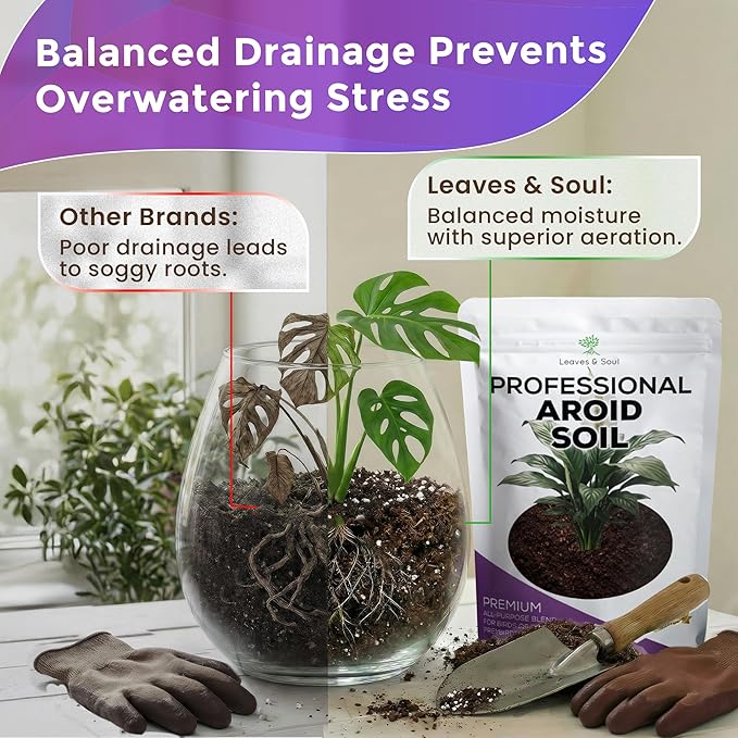 Professional Aroid Soil 8.2 Quarts Ready to Use, Premium Aroid Potting Mix for Indoor Plants, Peat Moss Coco Coir Perlite Dolomite, Well Draining Aroid Plant Soil Made in USA