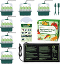 Seedfactor 7-Pack Seed Starter Kit with Grow Light (12 Cells per Tray), Plant Germination Trays with Adjustable Humidity Dome Seed Trays Seedling Starter with Base Trays for Germination