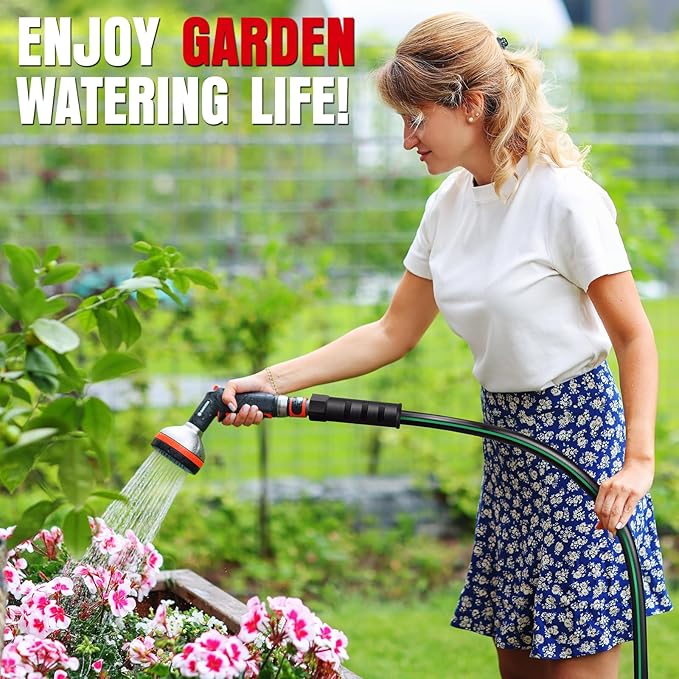 Heavy Duty Garden Hose 5ft, NON-EXPANDABLE Flexible Water Hose, Kink Resistant Lightweight Hybrid Hose, Leakproof Hose Male to Female Fittings