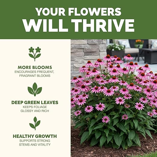 Flower Fertilizer – Liquid Plant Food for More Blooms, Bigger Flowers & Vibrant Color, 8 oz