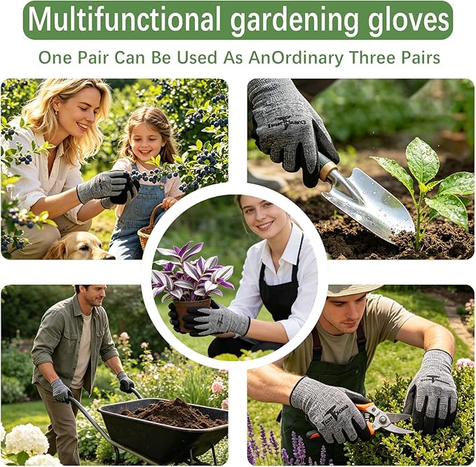 gardening gloves,garden gloves for women,Breathable latex dipped,Suitable for weeding and warehouse handling