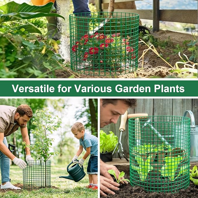 5 Sets Strawberry Plant Support with Wire Plant Protectors, 12.9"x 11.8" Wire Plant Cages and Strawberry Growing Racks, Animal Protection for Strawberry Tomato Garden Vegetables Plants