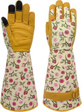 Long Gardening Garden Gloves,Thorn-proof&Puncture Resistance Rose Cactus Gauntlet Glove for Gardener,Gifts