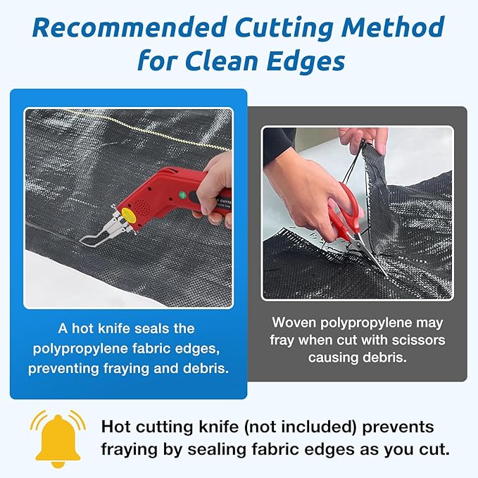 3.5oz Weed Barrier Fabric, Custom Size 3ft x 162ft Heavy-Duty Woven Landscape Fabric with Staples for Garden Weed Control & High Permeability