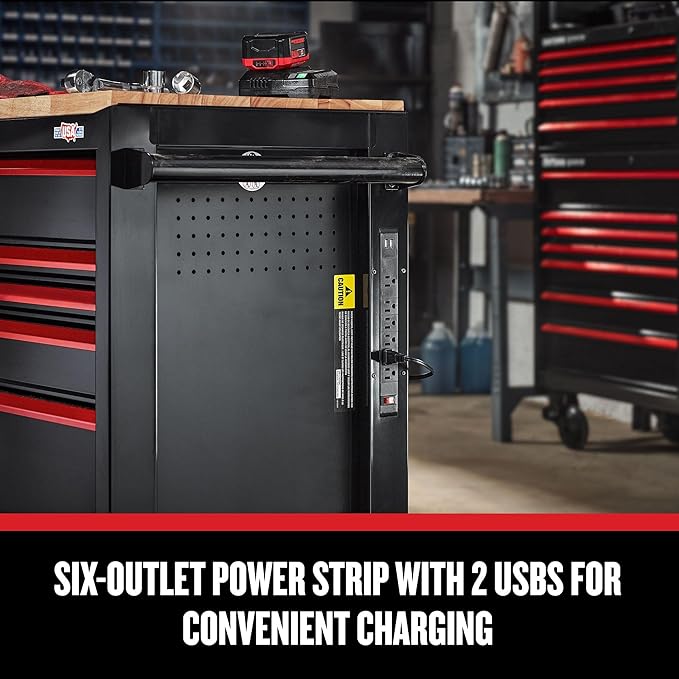 CRAFTSMAN V-Series 63 in. Garage Storage Mobile Workstation with 11 Drawers (CMSTVS6311BK)
