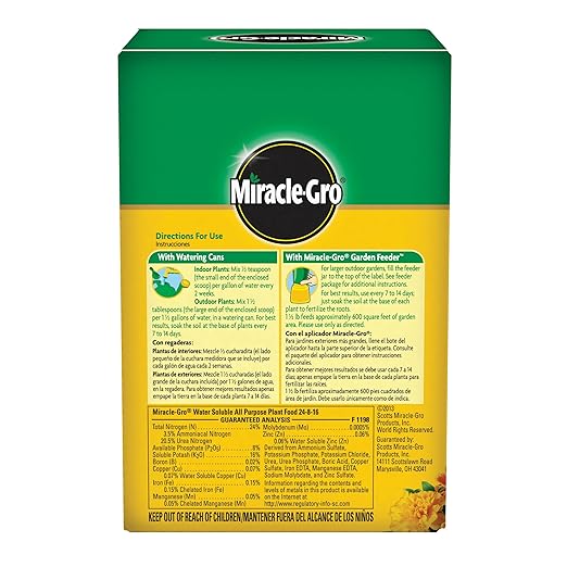 Miracle-Gro Water Soluble All Purpose Plant Food - Fertilizer For All Indoor or Outdoor Plants including Roses, Flowers, Vegetables, Houseplants, Trees, and Shrubs, 1.5 lbs.