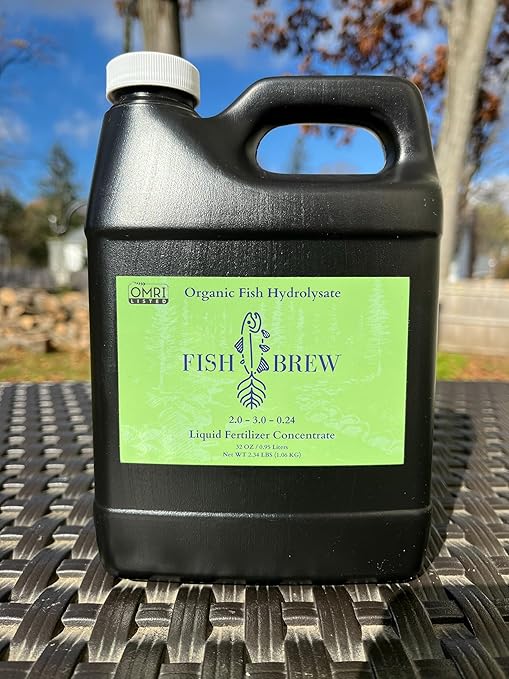 Organic Fish Hydrolysate Fertilizer, 2.0-3.0-0.24 NPK, Liquid Plant Food, Available in 32oz (32 oz)