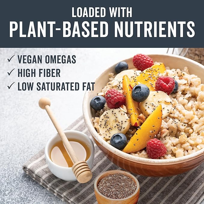 Viva Naturals Organic Chia Seeds, 1 lb, 16 Oz – Plant-Based Omega-3 and Vegan Protein, Gluten Free & Non-GMO, Perfect for Smoothies, Salads & Chia Pudding