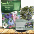 Outsidepride Jewels Mix Nigella Seeds - 1000 Pcs Annual Flower Seeds for Planting with Vibrant Blooms & Lacy, Fern-Like Foliage, Attractive Cut Flower for Small Garden Spaces & Floral Arrangements