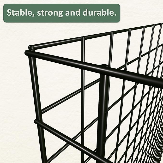 12 Pics DIY Metal Plant Protectors from Deer, Garden Fencing Animal Barrier Size 11.8 * 11.8 inches, Mesh Plant Cage Chicken Wire Cloche for Plants with Stakes and Nylon Cables (12 Pcs)
