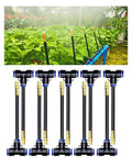 360° Adjustable Misting Nozzles & Push to Connect Tee Fittings – 10 pcs Drip Irrigation Kit,10 pcs 12-8mm Quick Connect Watering System for Garden, Greenhouse, Patio Plants