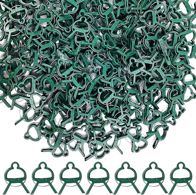 120PCS Plant Support Clips, Gentle Flower Plant Clamps for Supporting Vine Climbing Plants, Gardening Lever Loop Gripper Clips Help Stems Vines Grow Straight Upright