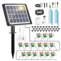 82FT Solar Drip Irrigation System, Auto Watering Kit for 20-30 Pots, Solar-Powered Plant Watering, 25 Timer Modes, 900ml/min Flow Indoor/Outdoor Garden, Balcony & Patio Irrigation System