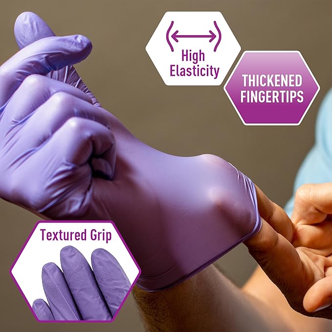 MedPride Powder-Free Nitrile Exam Gloves, Large, Case/1000 (10 Boxes of 100)
