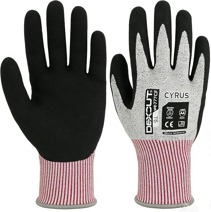 CYRUS Nitrile Gardening Gloves for Women＆Men, Thorn-Proof Garden Gloves,Work for Yard Garden, Weeding, Digging, Pruning