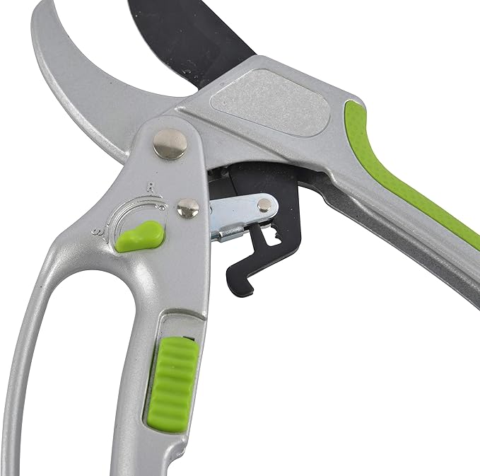 Garden Guru 2 in 1 Ratchet Pruning Shears Clippers – 4X Cutting Power – Ratcheting Garden Anvil Pruners Scissors - Ergonomic Grip - Makes Tough Cuts Easy - Great for Seniors & Arthritic Hands (2 Pack)