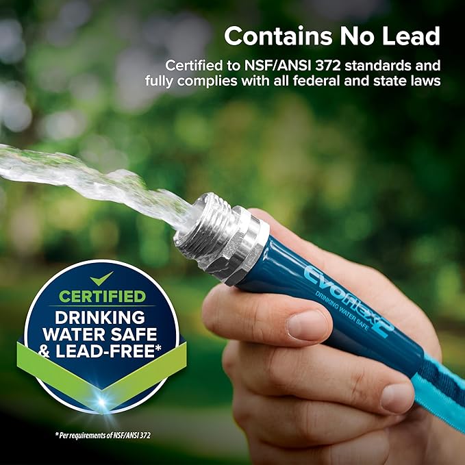 Camco EvoFlex2 25-ft Drinking Water Hose - RV Drinking Water Hose Reinforced with Fabric & Ultra Lightweight - Contains No Lead, No BPA & No Phthalate - Abrasion Resistant (22577)