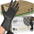 SWIFTLITE Black Vinyl Gloves, Food Grade Gloves Disposable Latex Free & Powder Free, Guantes for Cleaning Cooking Food Prep