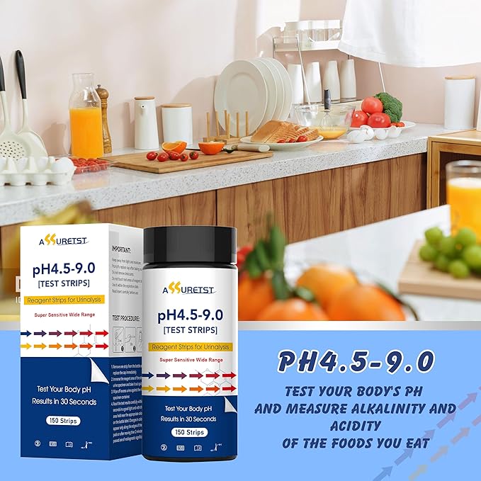 pH Test Strips for Urine 4.5-9.0 | Quick & Accurate Urine pH Testing Strips, Measures pH Values at Home