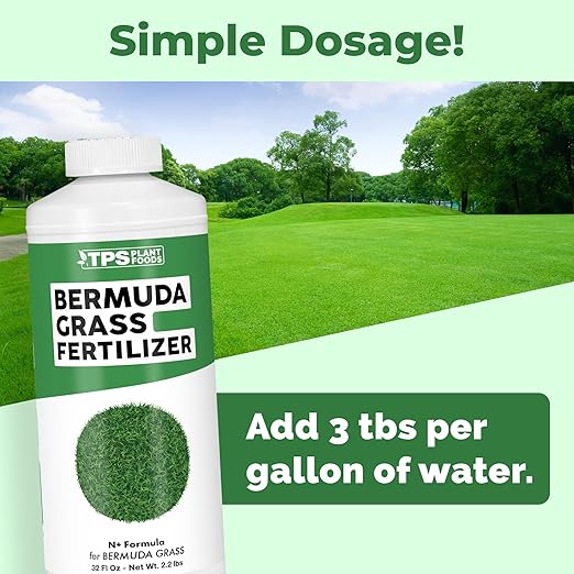 Bermuda Grass Fertilizer for Bermuda Grass, Great for Tifway, Celebration, and Princess Varieties, Liquid Fertilizer by TPS Plant Foods, 32 oz (1 Quart)