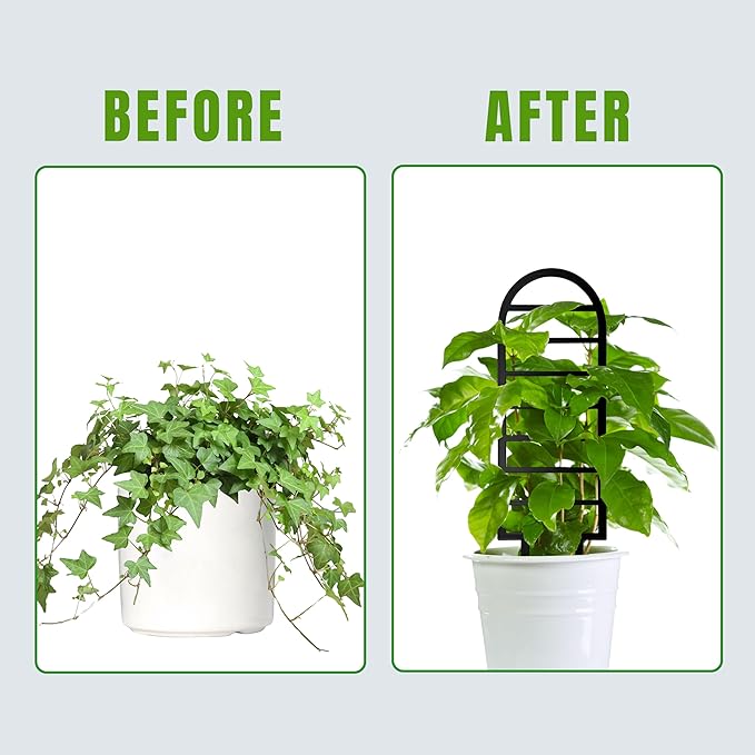 Metal Ladder Arch Indoor Plant Trellis,14.96 inch Metal Plant Trellis for Climbing Plants Indoor.Rustproof House Plant Support for Pothos Hoya Ivy Flower