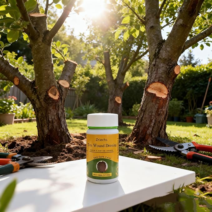 Tree Wound Pruning Sealer,Tree Wound Dressing with Brush, Bonsai Cut Paste, Trees Grafting Supplies, Pruning Sealer for Bonsai, Fruit Trees, Roses (1 PCS,500 g)