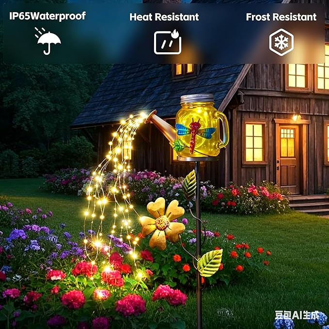 Solar Watering Can Light, Solar Yard Decorations Outdoor,Garden Decor Lights for Yard,IP65 Waterproof Hanging Lantern Lights,Outside Patio Lawn, Gifts for Mom Grandma Women Birthday