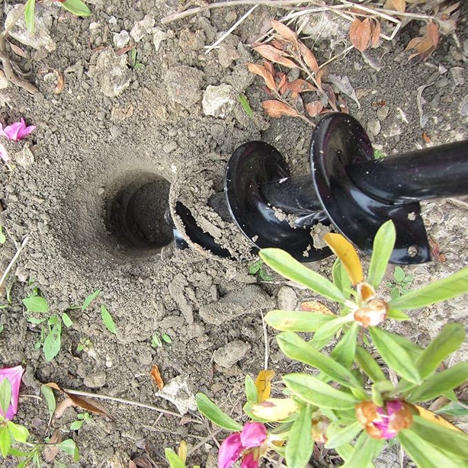 Auger Drill Bit for Planting - 3"X12" Heavy-Duty Garden Auger Spiral Drill Bit - Bulb Planter Tool & Auger Post Hole Digger - 3/8" Hex Drive Drill