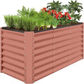 Best Choice Products 4x2x2ft Outdoor Metal Raised Garden Bed, Deep Root Planter Box for Vegetables, Flowers, Herbs, and Succulents w/ 119 Gallon Capacity - Terracotta