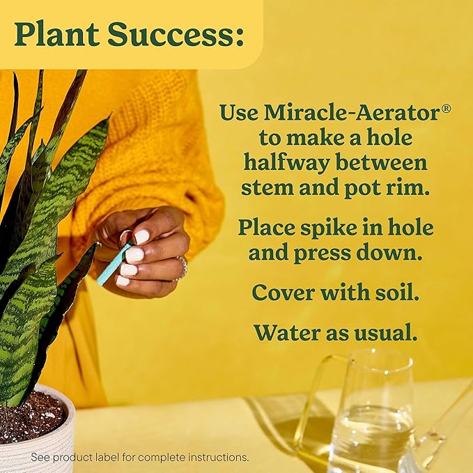 Miracle-Gro Indoor Plant Food Spikes for All Plants, Fertilizer Spikes for Houseplants, Flowers, Vegetables, and Herbs, 24 Spikes