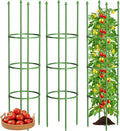 Fabulas Tomato Cage, 59 Inch Adjustable Tomato Plant Support Cages for Garden and Pots, Steel Core Plastic Coated Trellis for Raised Bed Climbing Plants Cucumber Beans Vegetable Flower Fruit, 3 Pack