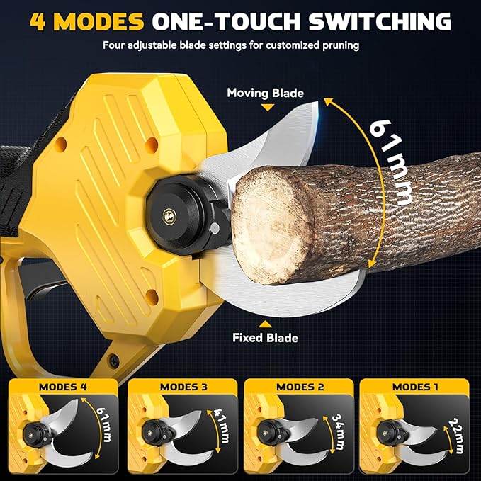 Electric Pruning Shears Compatible with DeWALT 20V (No Battery) – 26000RPM Cordless Brushless Motor Garden Tool, 0.8-2 inch Max Cutting Diameter MtiolHig Tree Trimmer with LCD Display & SK7 Blades