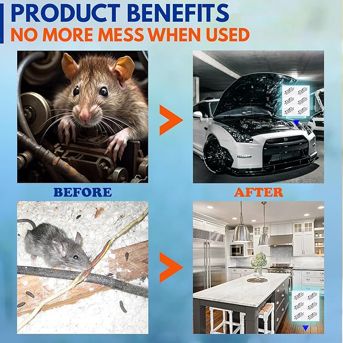 FineFix Rodent Repellent Pouches, 10 Pack Natural Peppermint Mouse Repellent Pouch, Rodent-Repelling Pouches Help Get Rid of Mice and Rats for Indoor and Outdoor Use in Home, Garage, RV, Barn, Boat