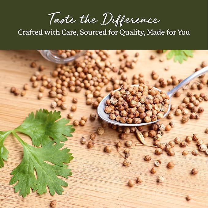 Starwest Botanicals Organic Coriander Seeds Whole - Seasoning Spice for Cooking, Pickling, Curry, & More, Dried Whole Seeds from the Cilantro Plant, Certified Kosher, Non-GMO - Bulk 1 lb Bag