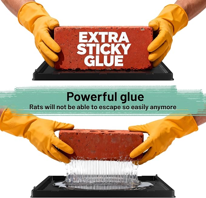 Mouse Traps Indoor for Home, Sticky Rat Trap Glue Boards for Mice, Snake, Cockroach, Spider, Insect Pest Control, Rodent Catcher for Kitchen, Garage & Garden, 12 Pack