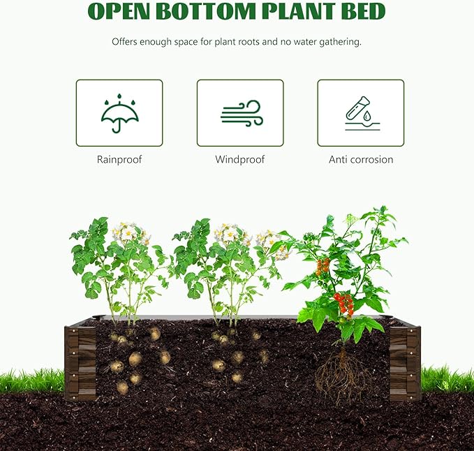 3 in 1 Galvanized Raised Garden Bed with 87" H Arch Trellis for Climbing Plants, Outdoor Gardening Planter Box with Climbing Net for Flower Vegetables Fruits Herbs, Wood Grain