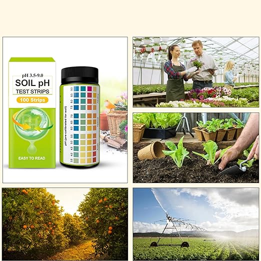Pwshymi Soil pH Test Kit, PH Test Paper Kit, Universal Durable Soil PH Test Strip Simple to Use for Grass for Garden for Plant pH Level Test Kit with Quick and Easy pH Testing Strips