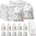 Fumete 50 Sets Wildflower Baby Shower Seed Packets Party Favors for Guests Baby in Bloom Favors Decorations Burlap Bags with Drawstring Thank You Cards and Twine, No Seeds (Bloom)