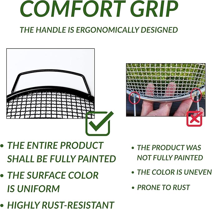 4Pcs Soil Sifter for Gardening, 3,6,8,10mm Grid Rock Sifter for 5 Gallon Bucket, Dirt Sifter, Compost Sifter for Capturing Dirt, Sand, Rocks, and Filtering Compost (Black)