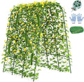 Cucumber Trellis for Raised Bed 48" L x 64" H, U-Shape 16mm Heavy-Duty Metal Garden Trellis for Climbing Plants Outdoor, Vegetable Arch Support Frame for Tomato Pea Zucchini Grape Flowers Vines