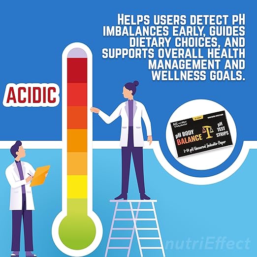 pH Test Strips | Discover Your Body's pH Levels | Urine Test Strips for Balanced Health | Early Imbalance Detection, Dietary Guidance, Health Monitoring | (80 Strips)